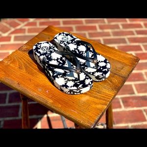 Tory Burch Wedge Flip Flops size 9